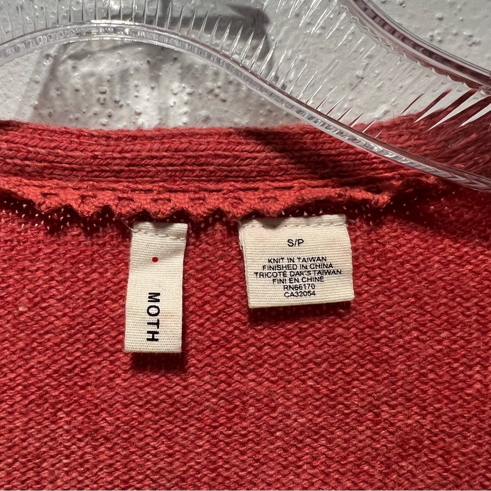 Anthropologie | MOTH Open Front Cardigan Crillon Cardi Small - Picture 12 of 12
